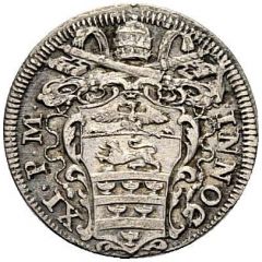1 Grosso - Innocent XI NOCET MINVS - Plain cartouche