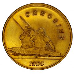 Token - SCRTD Fare Games of the XXIIIrd Olympiad Los Angeles 1984 - Canoeing, Los Angeles, California