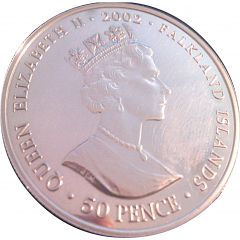 50 Pence - Elizabeth II Queen on throne