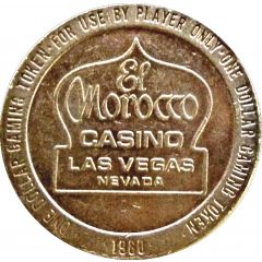 1 Dollar Gaming Token - El Morocco Casino Las Vegas