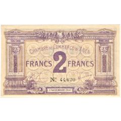 2 Francs - Chambre de Commerce d`Agen 47