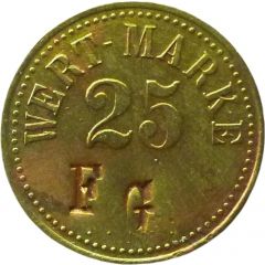 25 Pfennig Wert-Marke, Countermarked `FG`