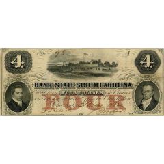 4 Dollars Bank of the State of South Carolina