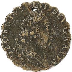 Spade Half Guinea Gaming Token - George III Wilmore Alston and Co., Birmingham
