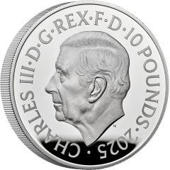 10 Pounds - Charles III Queen`s Panther, Silver Proof