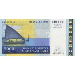 5000 Ariary / 25000 Francs