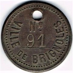 Jeton - Taxe sur les chiens - Brignoles 83
