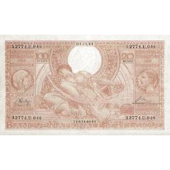 100 Francs / 20 Belgas Front in French