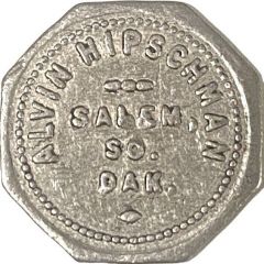 5 Cents Token - Alvin Hipschman Salem, South Dakota