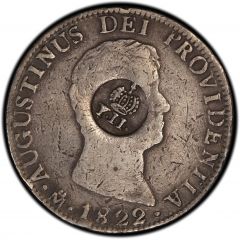 8 Reales - Isabella II Countermark on Mexico 8 Reales