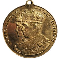 Medallion - George VI and Elizabeth Coronation