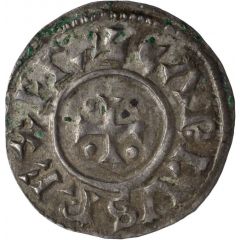Denier - Charles II Sens mint, monogram