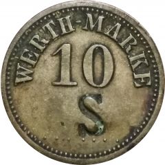 10 Pfennig Werth Marke, Countermarked `S`