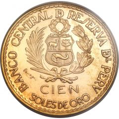 100 Soles de Oro Casa de Moneda