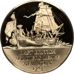 Medal - History of the American Revolution Last British Soldiers Leave New York