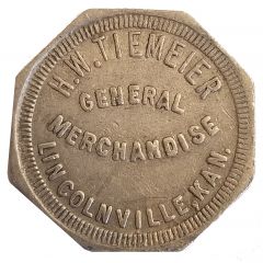 25 Cents - H. W. Tiemeier General Merchandise Lincolnville, Kansas