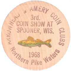 Reward Token - Arrowhead and Amery Coin Clubs 3rd Coin Show Spooner, Wisconsin