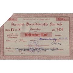 500 Mark Herzogliche Sparkasse