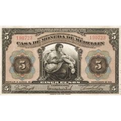 5 Pesos Overprint