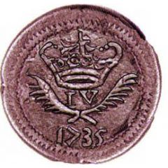 10 Réis - João V Damão mint to Baçaim