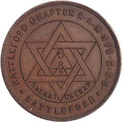 Masonic Penny - Battleford Chapter R.A.M. No.9 Battleford, Saskatchewan