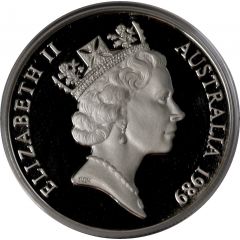 10 Dollars - Elizabeth II 3rd Portrait - Kookaburra - Piedfort