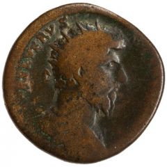 Dupondius - Lucius Verus TR P IIII IMP II COS II S C, Mars