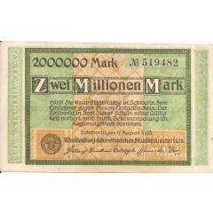 2 000 000 Mark Mecklenburg-Schwerinsches Staatsministerium