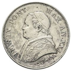 1 Lira - Pius IX Small bust