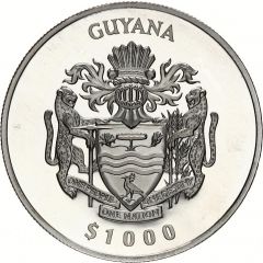 1000 Dollars 40th Anniversary Central Bank, Silver Proof issue