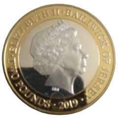 2 Pounds - Elizabeth II 60th Anniversary of Jersey Zoo - Gorilla, Silver Proof