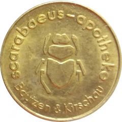 Pharmacy Token - Scarabaeus Apotheke Bautzen and Kirschau
