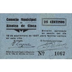 25 Céntimos Alcolea de Cinca