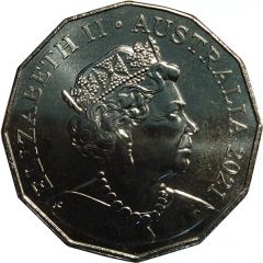 50 Cents - Elizabeth II 6th Portrait - 100 Years RAAF - Century of Air Power