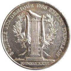 MEDAILLE COMMEMORATIVE Société Académique des Enfants d'Apollon