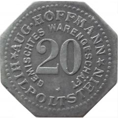 20 Pfennig - Hilpoltstein Aug. Hoffmann Gemischtes Warengeschäft