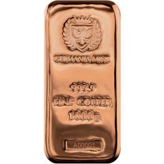 Germania Mint Cast Bar Fine Copper, 1000 g