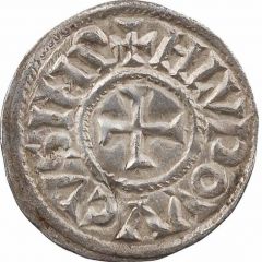 Denier - Louis I Toulouse mint, crosses