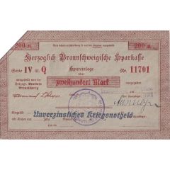 200 Mark Herzogliche Sparkasse