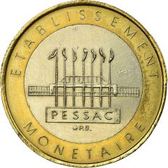 Essai de frappe de 20 francs, bimétallique type 1