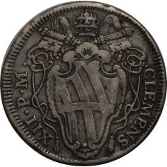 1 Testone - Clement XII URBE NOBILITATA - Cartouche