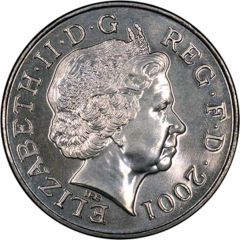 5 Pounds - Elizabeth II Queen Victoria, Reverse Frosted Silver Proof