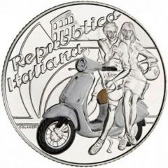5 Euros Vespa, white