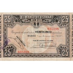 25 Pesetas Banco de España - Bilbao