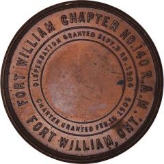 Masonic Penny -Fort William Chapter No. 140 Fort William, Ontario