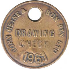 Token - John Heine & Son Drawing Check