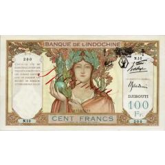 100 Francs F.C. overprint
