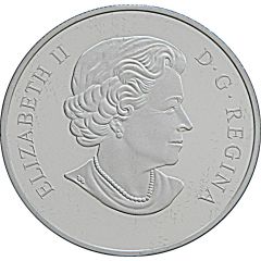 1 Dollar - Elizabeth II Canadian Flag, colored