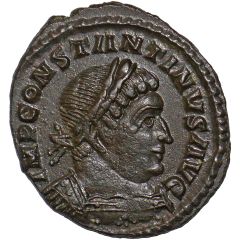 Nummus - Constantinus I IMP CONSTANTINVS AVG, GENIO POP ROM, S-P, MLN, Londinium