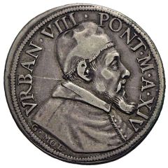 Testone - Urban VIII Bust, Archangel Michael